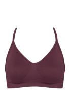 Lucia Bra Top Solid Lingerie Bras & Tops Soft Bras Tank Top Bras Burgu...