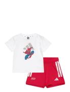 I Mrvl Sm T Set Sets Sets With Short-sleeved T-shirt White Adidas Spor...