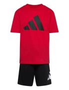 Lk Bl T-Set 160 Sets Sets With Short-sleeved T-shirt Red Adidas Sports...