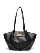 Midi Long Strap Bag Shopper Veske Black Gina Tricot