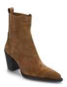 Block-Heel Suede Ankle Boots Shoes Boots Ankle Boots Ankle Boots With ...