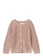 Nmfemlen Emb Ao Ls Knit Card Lil Tops Knitwear Cardigans Pink Lil'Atel...