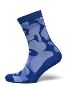 Linjaus Unikko Lingerie Socks Regular Socks Blue Marimekko