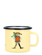 Enamel Mug 2,5 Dl Footsteps Home Meal Time Cups & Mugs Cups Yellow Pip...