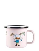 Enamel Mug 1,5Dl Pippi And The Horse Home Meal Time Cups & Mugs Cups P...