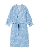 Piirto Unikko Bath Robe Morgenkåpe Blue Marimekko Home