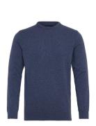 Barbour Essential Lambwool Crew Tops Knitwear Round Necks Blue Barbour