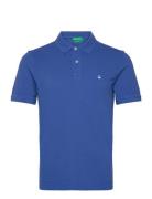 H/S Polo Shirt Tops Polos Short-sleeved Blue United Colors Of Benetton