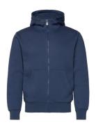 Bowman Logo Zip Hood Tops Sweat-shirts & Hoodies Hoodies Blue Sail Rac...