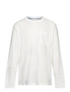 Basic T-Shirt Tops T-shirts Long-sleeved T-shirts White Mango