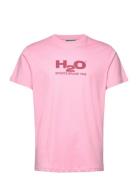 Logo Tee Tops T-shirts Short-sleeved Pink H2O