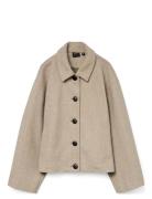 Vmfortunemie Short Jacket Ga Noos Ulljakke Jakke Beige Vero Moda