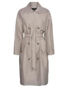 Vmdoreensoffy Long Trenchcoat Ent Trench Coat Kåpe Beige Vero Moda