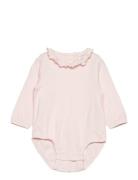 Body Volume W Collar Bodies Long-sleeved Pink Lindex