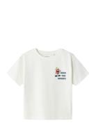 Nmmdavid Nreg Ss Top Box Tops T-shirts Short-sleeved White Name It