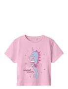 Nmffrejane Ss Nreg Top Tops T-shirts Short-sleeved Pink Name It